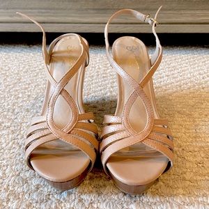 Light Tan Seychelles Platform Wedges